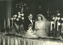 my parent's wedding- October 1952